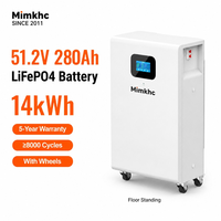 Boîtier de batterie LiFePO4 51,2 V Mimkhc en stock UE (Pologne) pour DIY, compatible cellules LiFePO4 3,2 V 280 Ah 304 Ah 314 Ah, stockage d'énergie vertical 16S, IP55 DDP
