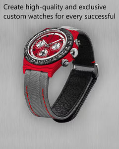 Edición Personalizada de Fibra de Carbono - Ligero de Usar, Aspecto Resistente, Patrón Único de Fibra de Carbono - Reloj Mecánico para Hombre - Product Image 4