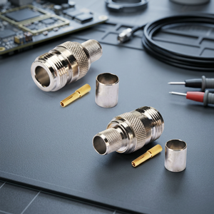 Conector Hembra N de Crimpado para Cable LMR400, Impedancia de 50 ohmios para Aplicaciones de RF - Product Image 2