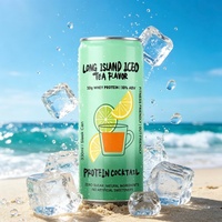 Cóctel de Proteína con Sabor a Té Helado Long Island, 10% ABV, Bebida Alcohólica Enlatada con Proteína de Suero, Botella Elegante de 330 ml, Venta al Por Mayor