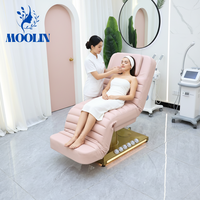 Table de soin esthétique Moolin pour salon de beauté et spa, lit de cils de luxe avec mécanisme de levage électrique