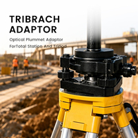 Tribrach léger en aluminium anodisé anti-corrosion avec niveau à bulle pour la topographie et la mesure en construction