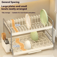 Egouttoir à vaisselle en métal multifonctionnel pour la cuisine Support de rangement pour comptoir et bol pour la maison