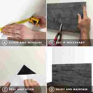 Placage ardoise moderne Flexible 3D multicolore étanche panneaux muraux mince revêtement en marbre placage de pierre artificielle pour - Product Image 2