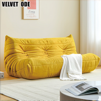 Canapé Togo, canapé chenille, design italien de luxe, tissu haut de gamme, canapé modulable inclinable, soutien ergonomique pour le salon