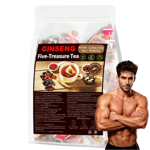 Teh Bunga Rasa Lima Harta <span class=keywords><strong>Ginseng</strong></span> Organik, Teh Kesehatan Herbal Alami dengan Kemasan Kantong Teh - Product Image 1