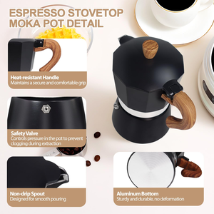 Cafetera de Aluminio de Alta Calidad, Cafetera Italiana, Cafetera Moka - Product Image 2