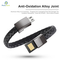 Chargement rapide en cuir PU pour bracelet de chargeur de câble USB iphone Android Type C
