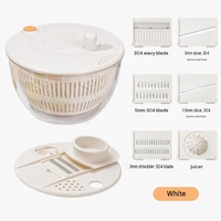 Fabrieksdirect multifunctionele groentesnijder met handmatige draaibare afdruipmand, fruit- en groentedroger, salade-dehydrator