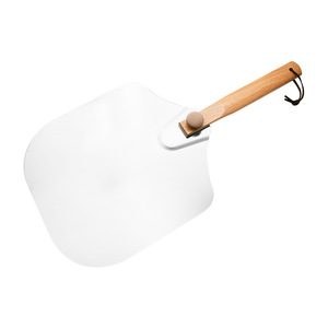 Pizza Spatula 12 Inch Aluminum Foldable With Wooden Handle Oven Safe For Pizza Baking - Product Image 1