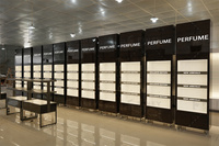 Agencement de Magasin Personnalisé pour Parfumerie, Design Intérieur, Salle d'Exposition, Vitrine Murale de Cosmétiques et Maquillage, Étagère de Présentation pour Magasin de Parfums