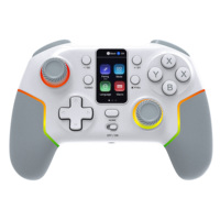 Controlador de juegos inalámbrico con luz RGB, motor de vibración, botón Turbo, botones programables, diseño ergonómico de modo dual 5.0