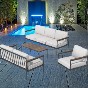 High End Patio <b>Sofa</b> Aluminium <b>Garden</b> <b>Sofas</b> Furniture Modern Outdoor Aluminum One-Seat <b>Sofa</b> - Product Image 2