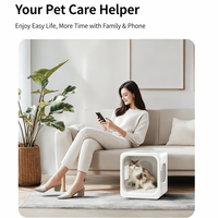 Station de séchage pour animaux de compagnie, grande capacité 72L, flux d'air 3D, séchage rapide en 30 min, contrôle numérique intelligent, pour chiens et autres animaux