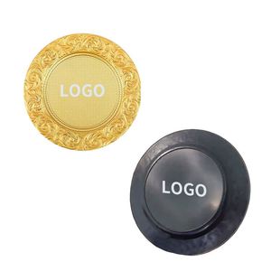 Assiettes de présentation en plastique argentées de luxe pour mariages et banquets, vente en gros - Product Image 3
