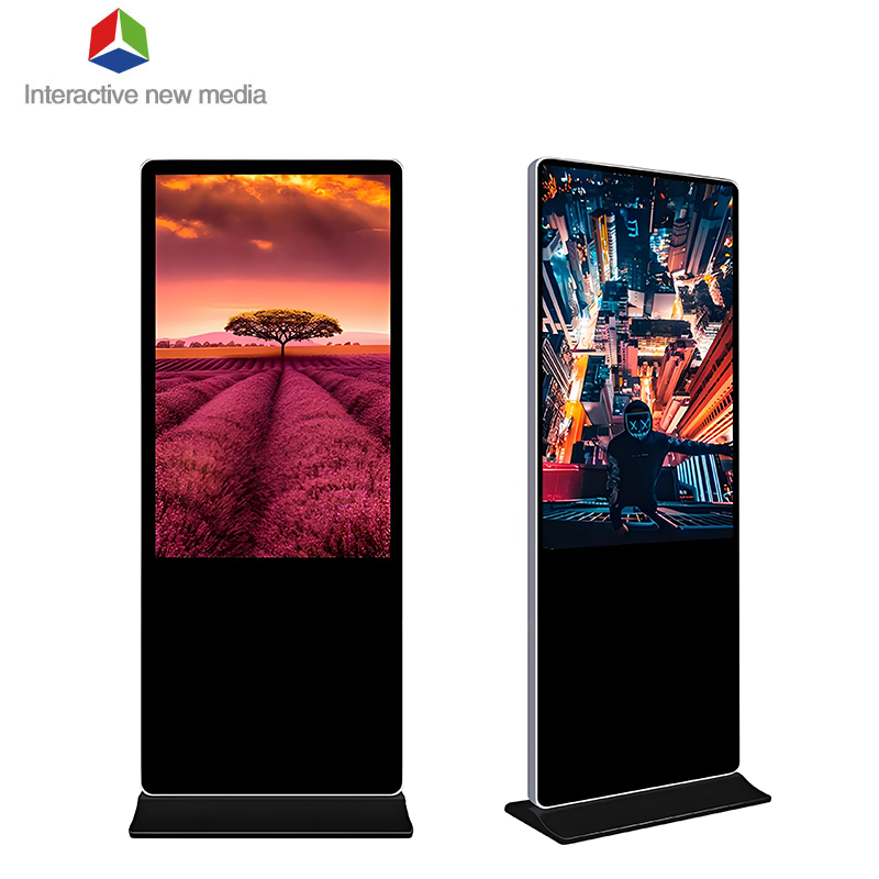 New Elegant Floor Standing Digital Signage and Display Wifi Lcd Screen Totem Kiosks 55 Inch Indoor Advertising Playing Equipment