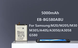 Spot marchandises usine EB-BG580ABU 5000mah batterie de téléphone pour <span class=keywords><strong>Samsung</strong></span> Galaxy M20 M205 M30 M305 A40S A3050 A3058 G580 batterie - Product Image 3