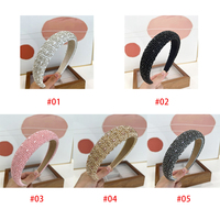 Bandeaux pour cheveux faits à la main, personnalisés, avec des perles, entièrement sertis de diamants, bandeaux larges en éponge de luxe pour femmes, bandeaux pour cheveux en strass scintillants