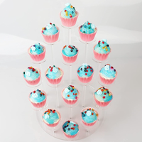 Nouvelle vente acrylique Transparent Cupcake Rack fête d'anniversaire mariage Dessert Rack pâtisserie outils de cuisson