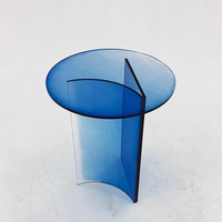 Maßgefertigter Runder Acryl-Tisch Farbverlauf Acryl-Couchtisch Transparenter Acryl-Tisch Wohnzimmer-Dekoration Möbel für Moderne Wohnräume