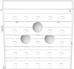 30 Golf topları akrilik vitrin raf manyetik kapı ile çok katmanlı dayanıklı dolap Golf topu için