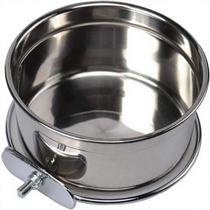 Venta al por mayor de platos y tazas de calidad para alimentación de aves, comedero para loros con soporte de abrazadera, tazón para jaula con estampados personalizados, bebedero para jaula de pájaros - Product Image 1