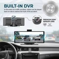 Autoradio portable sans fil CarPlay 10,26 pouces, lecteur MP5, radio FM, caméra de recul
