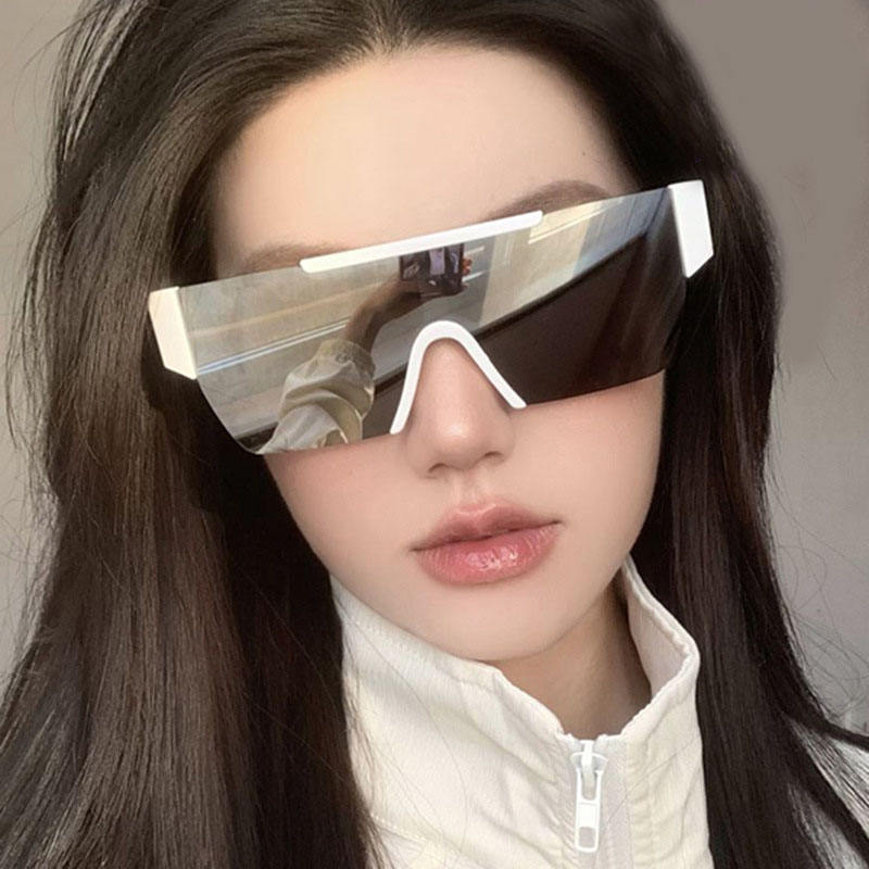 Trendy Sunglasses Rectangle Oversized Sunglasses Custom Logo Side