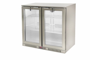 Enfriador de Barra con Compresor Integrado de Acero Inoxidable, Enfriado por Aire, Doble Zona, Pantalla Digital, Temperatura Constante, para Uso Doméstico y Exterior - Product Image 5