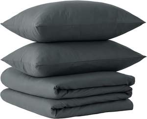 <span class=keywords><strong>Set</strong></span> di biancheria da letto di lusso biancheria da letto grigio colore 60 cotone vestibilità copripiumino e federe in stile moderno copripiumini - Product Image 1