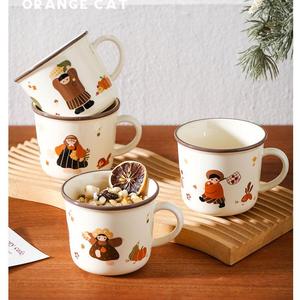 Quality Choice Valentine's Eco-friendly <b>Ceramic</b> <b>Mugs</b> Vintage Design Unique Cartoon Art Food Safe Dishwasher Microwave Safe - Product Image 1