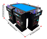 Machine de jeu d'arcade vidéo à écran LCD de 47 pouces pour chasseur de poissons, 6 places, jeux de table
