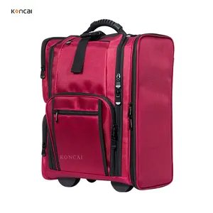 Borsa cosmetica per il trucco da viaggio con trolley in Nylon durevole classico personalizzato e professionale KONCAI FAMA