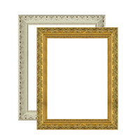 Cadre photo mural en bois massif de haute qualité, style européen, fait main, écologique, blanc et or, vente en gros personnalisée