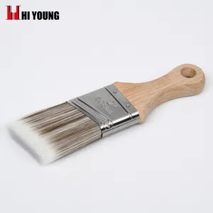 Hiyoung Professional New Style Wooden Handle With Orange Tapered Filament Paint Brush Paint