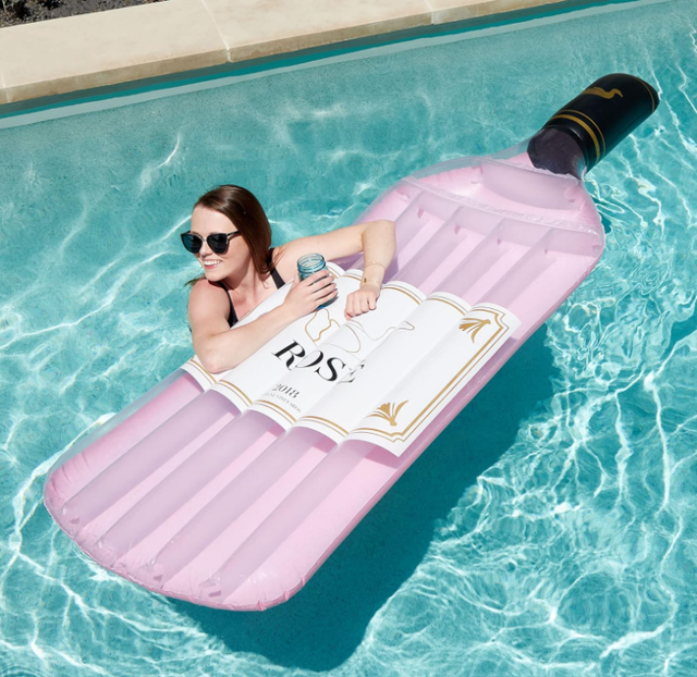 Fun Stylish Inflatable Bottle Pool Float Made Thick Eco-friendly PVC 120kgs Capacity 1-2 Passengers Designed Adult River