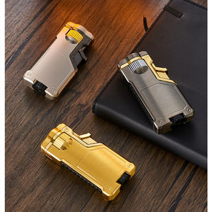 Encendedor de Metal con Llama de Chorro de Tres Colores de <span class=keywords><strong>Tiktok</strong></span>, Encendedor de Gas Butano Resistente al Viento - Product Image 6