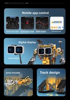 Juguete Educativo de Construcción con Bloques de Plástico, Control Remoto, Programación de Robots, Torque 5 en 1, Pantalla Digital, Funciona con Batería, Cumple con la Norma EN71