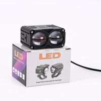 Projecteur LED double lentille Yongyou, bicolore, 36W, 6500 lumens, 12-50V, mini, super lumineux, pour moto, antibrouillard, conduite