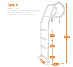 <span class=keywords><strong>Deck</strong></span> Thang cho trên bị mắc cạn hồ bơi với điều chỉnh chiều cao 48 "/52"/54" - Product Image 3