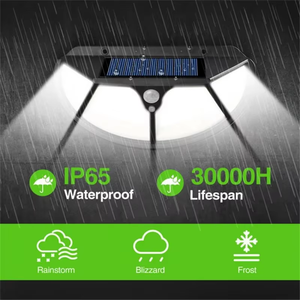 106 Led siêu sáng ngoài trời không thấm nước an ninh Đèn tường đèn cảm biến chuyển động Led năng lượng mặt trời ánh sáng cho vườn nhà để xe IP65 <span class=keywords><strong>DC</strong></span> - Product Image 2