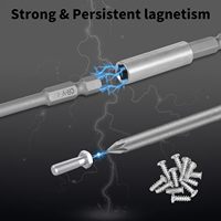 Ensemble d'embouts pour perceuse électrique à embout carré, étui rigide, OEM, 50 pièces, avec rallonge de tournevis et embouts de tête