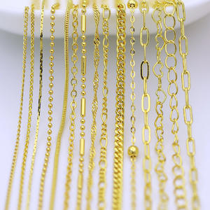 Cadena de Joyería DEE.<span class=keywords><strong>LUN</strong></span>, Chapada en Oro de 18K, Latón, Forma Irregular, para Hacer Collares, Pulseras y Pendientes - Product Image 2