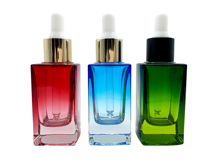 Transparent Square Essential Oil Dropper Bottles 20ml 30ml 50ml BPA Free