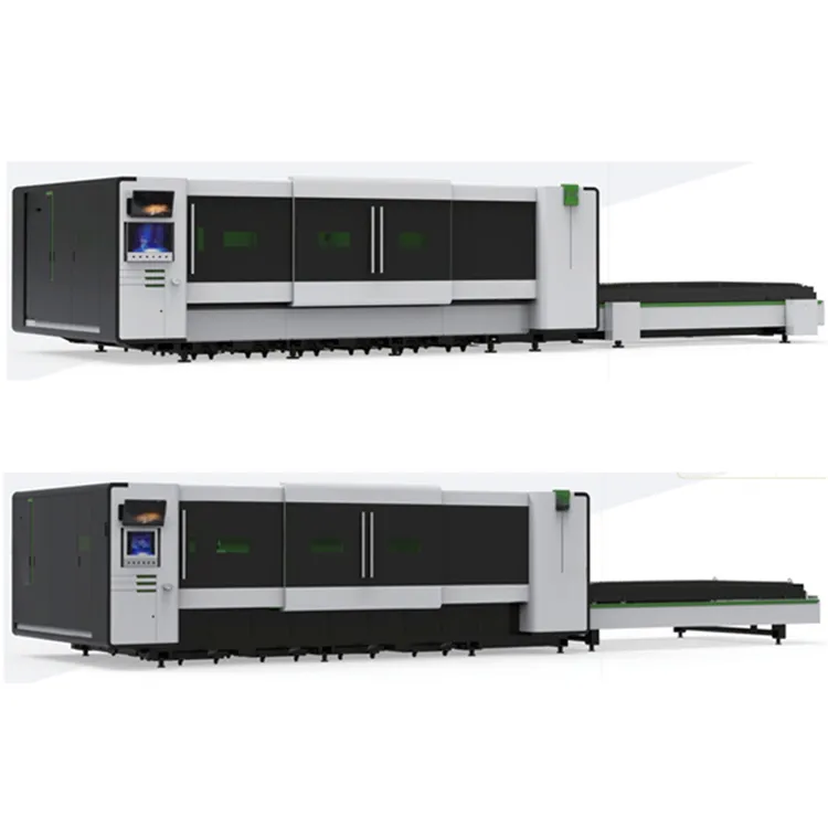 Competitive price custom gantry type exchange double worktable fiber laser metal cutting machine