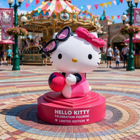 Chat gonflable géant avec un nœud, une figurine gonflable blanche surdimensionnée, idéale pour les présentoirs de vente au détail et les occasions photo