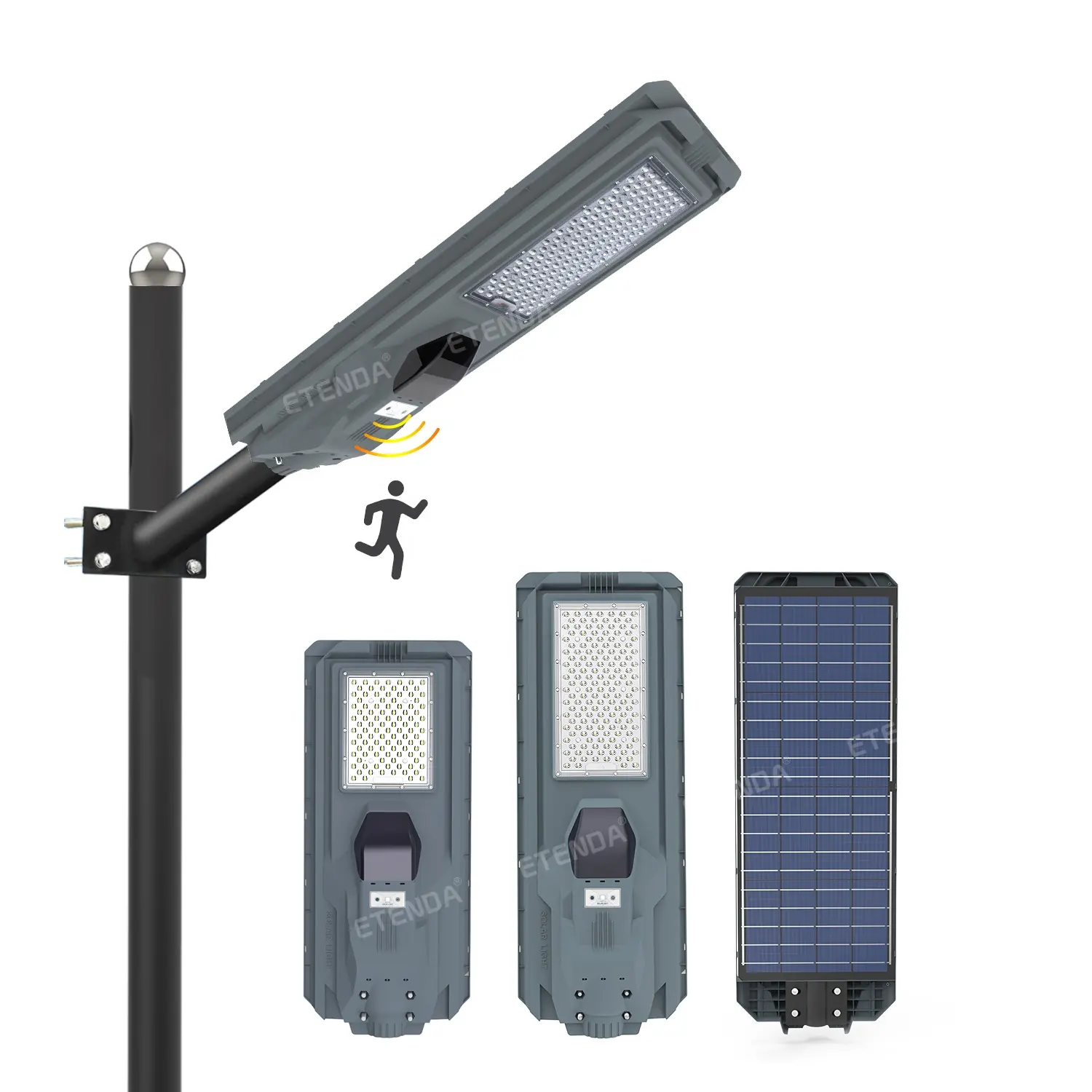 Focos Solar 800W 1200W Sensor Light For Outdoor In Smart Cities All-In-One Solar Street Light With Camera