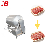Tumbler à viande sous vide XBF-680 type Kebab, automatique, en acier inoxydable 304, avec angle d'inclinaison réglable et contrôle de la vitesse de décharge flexible