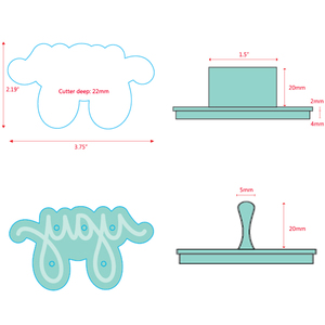 Emporte-pièces Sweet Sugerbelle, ensemble de tampons et de découpeurs, <span class=keywords><strong>mots</strong></span>, emporte-pièces pour fondant, pâte à biscuits, moule à biscuits pour glaçage royal - Product Image 5