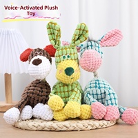 Jouet à mâcher en peluche pour chien, motif dessin animé mignon, couineur interactif, pour le nettoyage des dents, jouet souple pour chiot, pour chiens de petite et moyenne taille, jouets pour animaux de compagnie en gros